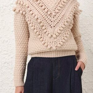 ZIMMERMANN HYPNOTIC BAUBLE SWEATER  - Size 0